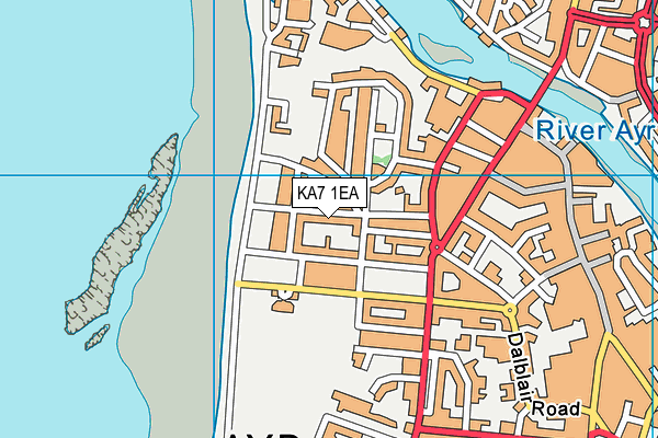 KA7 1EA map - OS VectorMap District (Ordnance Survey)