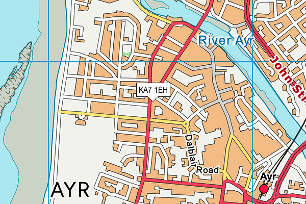 KA7 1EH map - OS VectorMap District (Ordnance Survey)