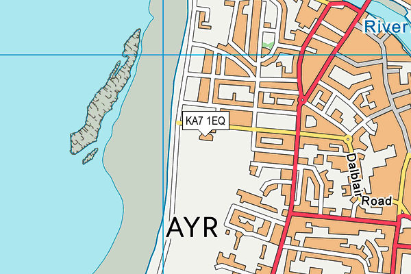 KA7 1EQ map - OS VectorMap District (Ordnance Survey)