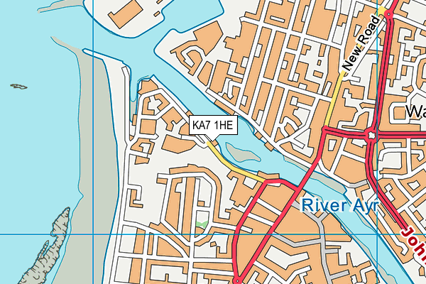 KA7 1HE map - OS VectorMap District (Ordnance Survey)