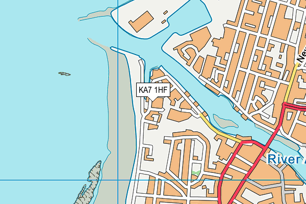 KA7 1HF map - OS VectorMap District (Ordnance Survey)