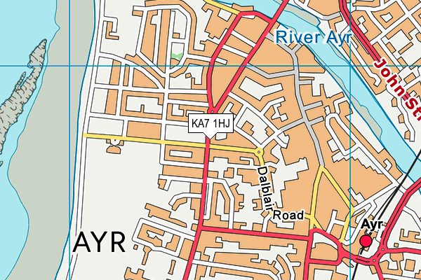 KA7 1HJ map - OS VectorMap District (Ordnance Survey)