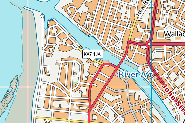 KA7 1JA map - OS VectorMap District (Ordnance Survey)