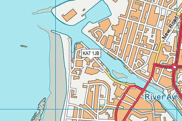 KA7 1JB map - OS VectorMap District (Ordnance Survey)