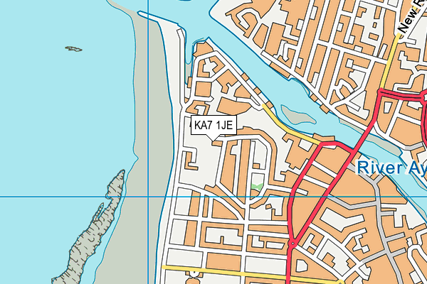KA7 1JE map - OS VectorMap District (Ordnance Survey)