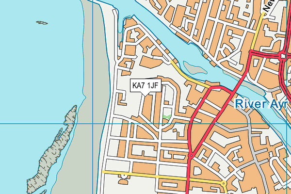 KA7 1JF map - OS VectorMap District (Ordnance Survey)