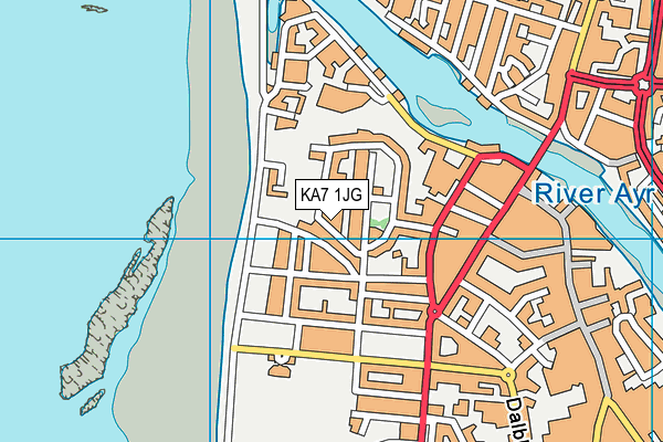 KA7 1JG map - OS VectorMap District (Ordnance Survey)