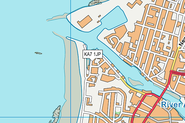KA7 1JP map - OS VectorMap District (Ordnance Survey)