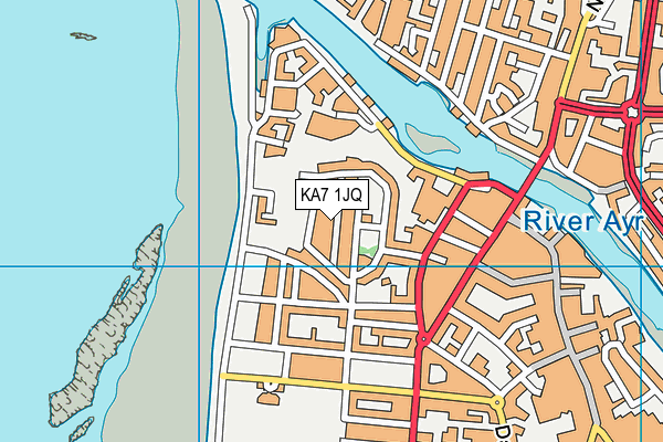 KA7 1JQ map - OS VectorMap District (Ordnance Survey)