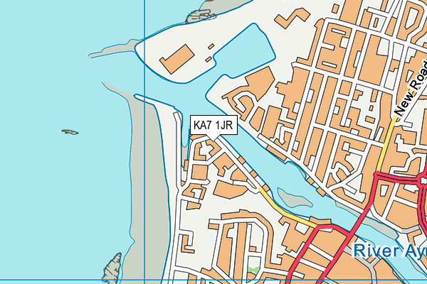 KA7 1JR map - OS VectorMap District (Ordnance Survey)