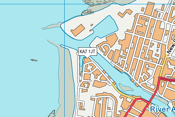 KA7 1JT map - OS VectorMap District (Ordnance Survey)