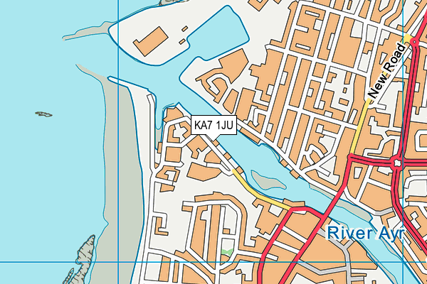 KA7 1JU map - OS VectorMap District (Ordnance Survey)