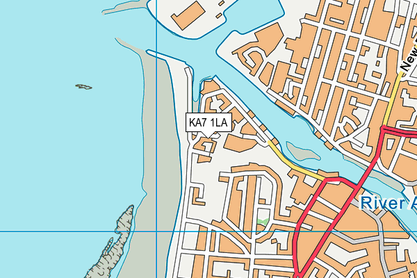 KA7 1LA map - OS VectorMap District (Ordnance Survey)