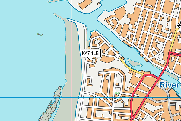 KA7 1LB map - OS VectorMap District (Ordnance Survey)