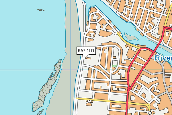 KA7 1LD map - OS VectorMap District (Ordnance Survey)
