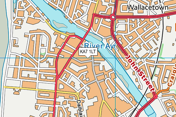 KA7 1LT map - OS VectorMap District (Ordnance Survey)