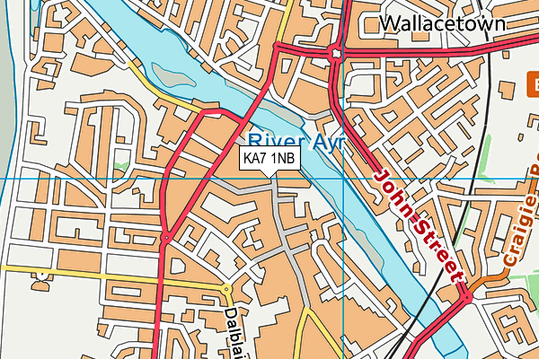 KA7 1NB map - OS VectorMap District (Ordnance Survey)