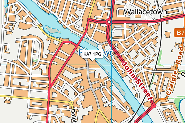 KA7 1PG map - OS VectorMap District (Ordnance Survey)