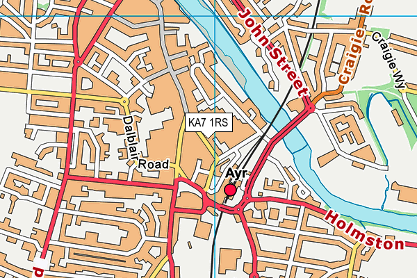 KA7 1RS map - OS VectorMap District (Ordnance Survey)