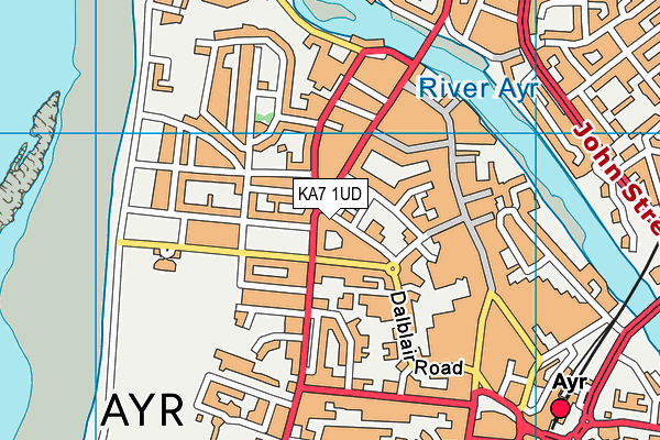 KA7 1UD map - OS VectorMap District (Ordnance Survey)
