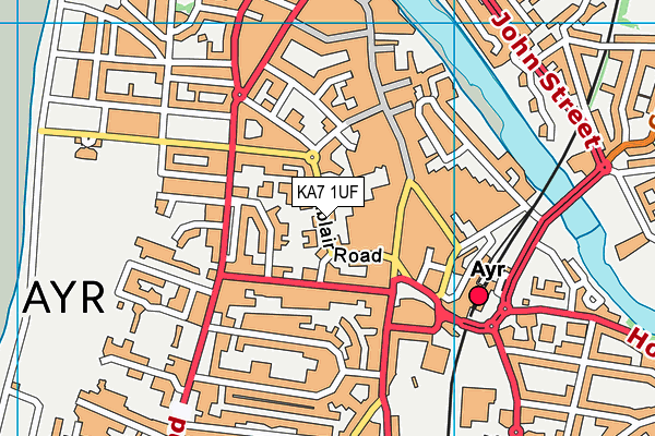 KA7 1UF map - OS VectorMap District (Ordnance Survey)