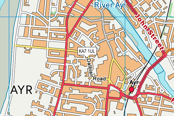 KA7 1UL map - OS VectorMap District (Ordnance Survey)