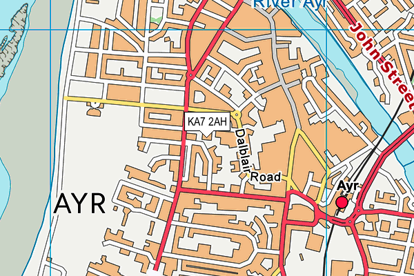 KA7 2AH map - OS VectorMap District (Ordnance Survey)