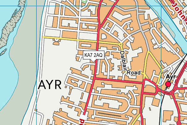 KA7 2AQ map - OS VectorMap District (Ordnance Survey)