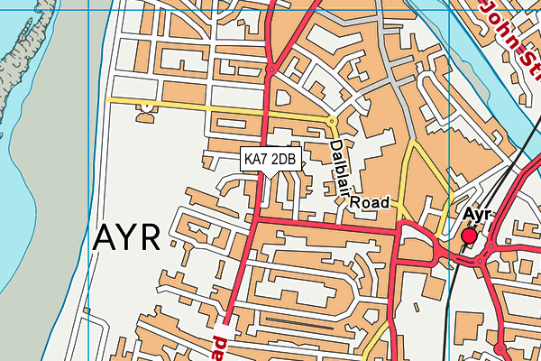 KA7 2DB map - OS VectorMap District (Ordnance Survey)