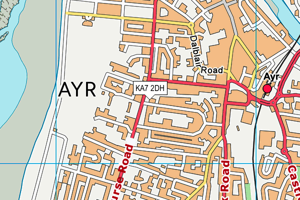 KA7 2DH map - OS VectorMap District (Ordnance Survey)
