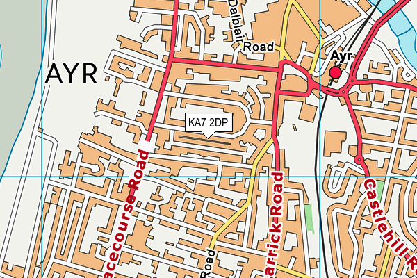 KA7 2DP map - OS VectorMap District (Ordnance Survey)