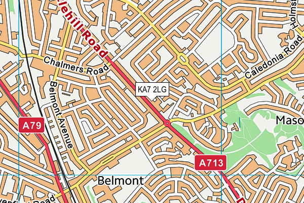 KA7 2LG map - OS VectorMap District (Ordnance Survey)