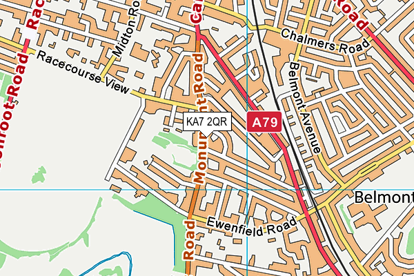 KA7 2QR map - OS VectorMap District (Ordnance Survey)