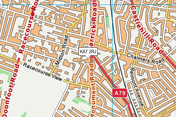 KA7 2RJ map - OS VectorMap District (Ordnance Survey)