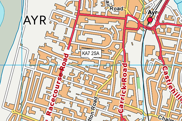 KA7 2SA map - OS VectorMap District (Ordnance Survey)