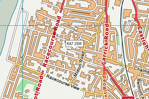 KA7 2SW map - OS VectorMap District (Ordnance Survey)