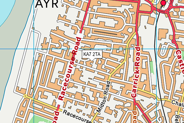 KA7 2TA map - OS VectorMap District (Ordnance Survey)