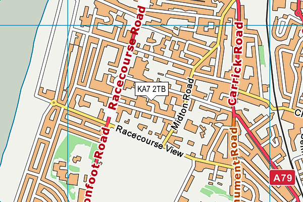 KA7 2TB map - OS VectorMap District (Ordnance Survey)