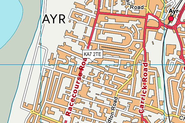 KA7 2TE map - OS VectorMap District (Ordnance Survey)