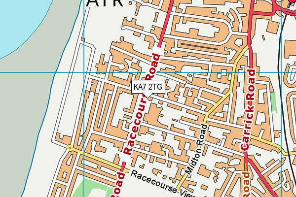 KA7 2TG map - OS VectorMap District (Ordnance Survey)