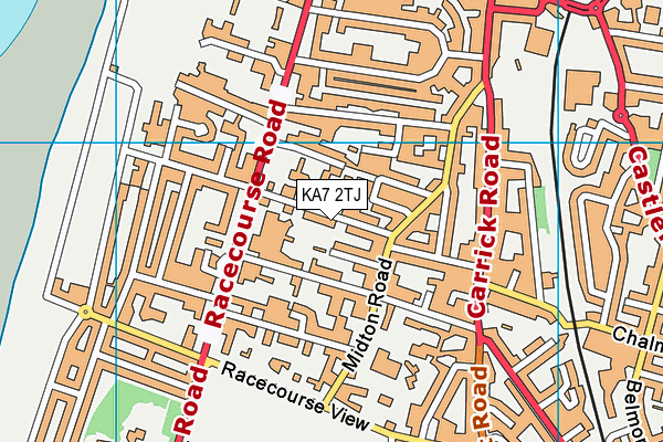 KA7 2TJ map - OS VectorMap District (Ordnance Survey)