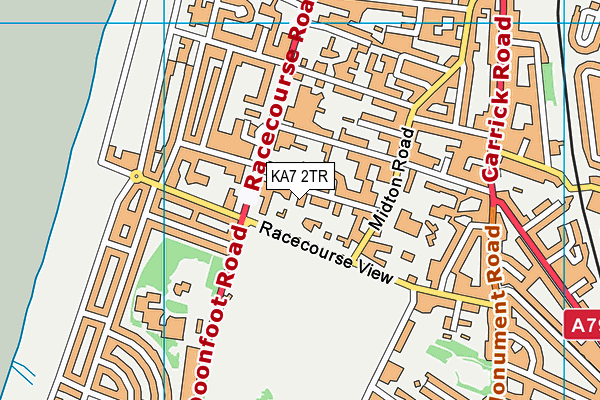 KA7 2TR map - OS VectorMap District (Ordnance Survey)