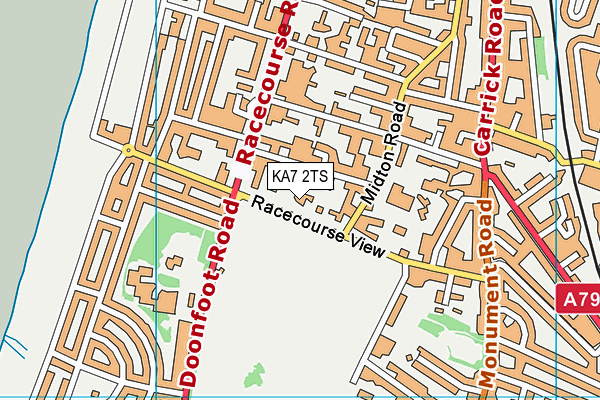 KA7 2TS map - OS VectorMap District (Ordnance Survey)