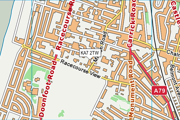 KA7 2TW map - OS VectorMap District (Ordnance Survey)