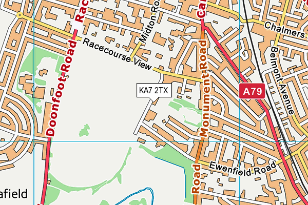 KA7 2TX map - OS VectorMap District (Ordnance Survey)