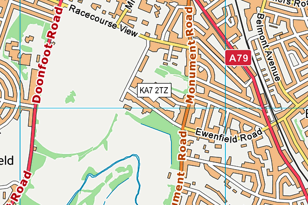 KA7 2TZ map - OS VectorMap District (Ordnance Survey)
