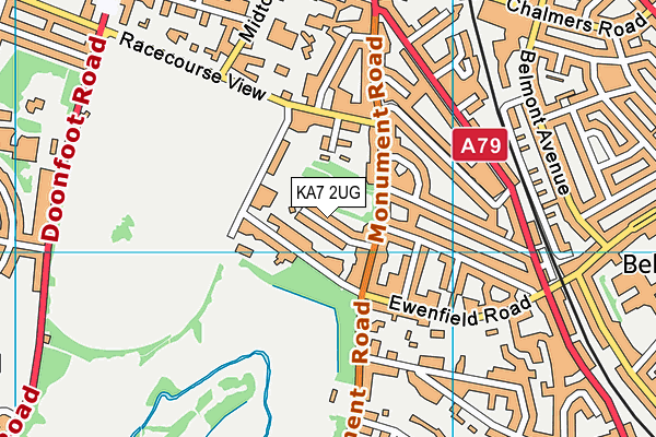KA7 2UG map - OS VectorMap District (Ordnance Survey)