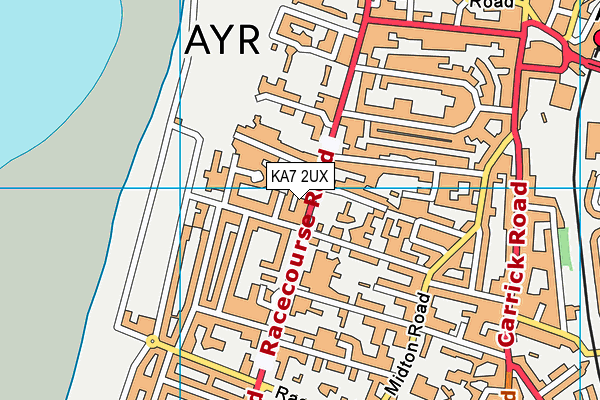 KA7 2UX map - OS VectorMap District (Ordnance Survey)