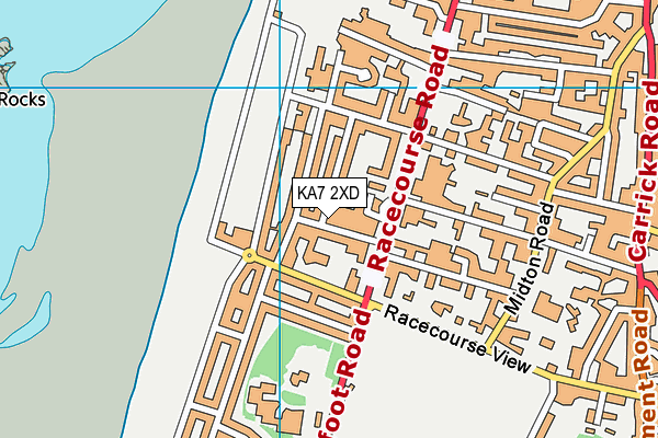 KA7 2XD map - OS VectorMap District (Ordnance Survey)