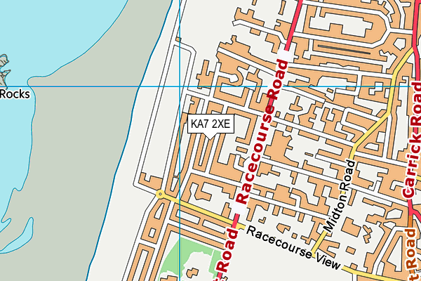 KA7 2XE map - OS VectorMap District (Ordnance Survey)